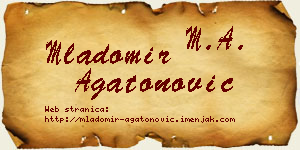 Mladomir Agatonović vizit kartica